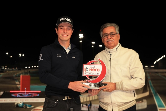 Momentka z Hero Challenge, která se konala před turnajem Abu Dhabi HSBC Championship a kterou vyhrál Viktor Hovland (foto: GettyImages)