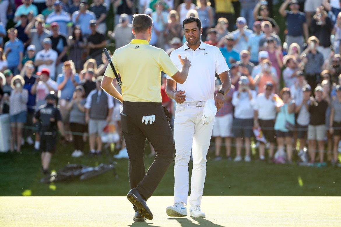 Momentka z finálového kola Waste Management Phoenix Open 2020, které až na první jamce play-off ovládl Webb Simpson (foto: GettyImages)