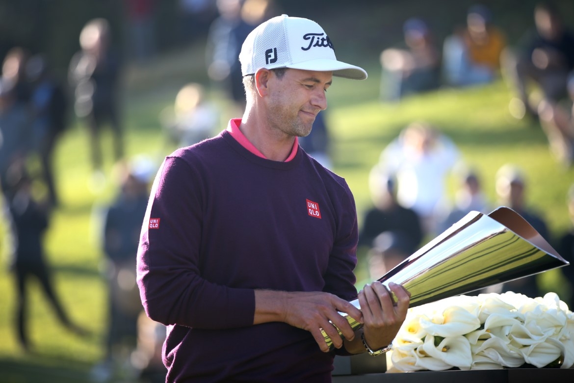 Adam Scott v Riviera Country Clubu ukončil takřka čtyřleté čekání na další vítězství na PGA Tour a připsal si 14. titul na zámořském okruhu v kariéře (foto: GettyImages)