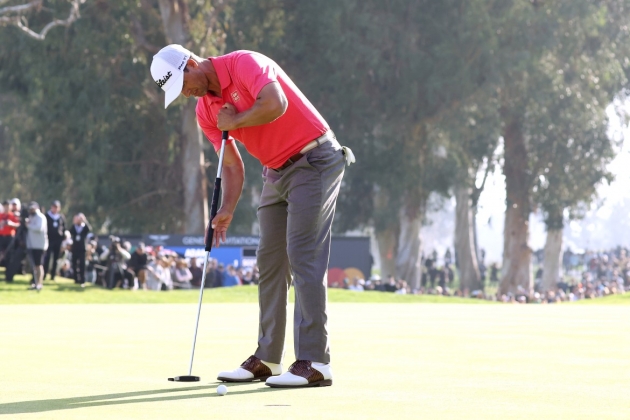 Adam Scott v Riviera Country Clubu ukončil takřka čtyřleté čekání na další vítězství na PGA Tour a připsal si 14. titul na zámořském okruhu v kariéře (foto: GettyImages)