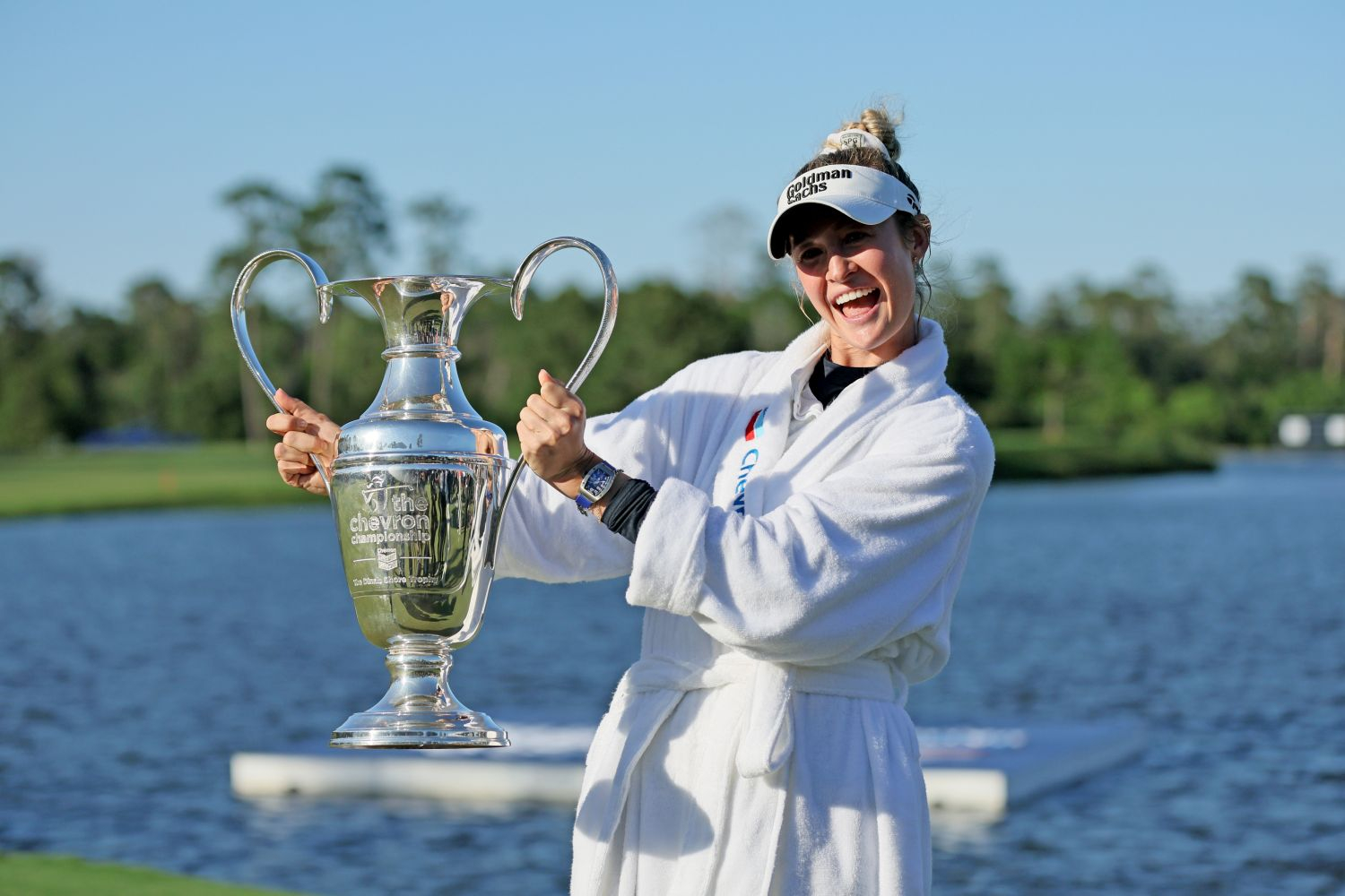 Nelly Korda po vítězství na The Chevron Championship v roce 2024 (foto: GettyImages).